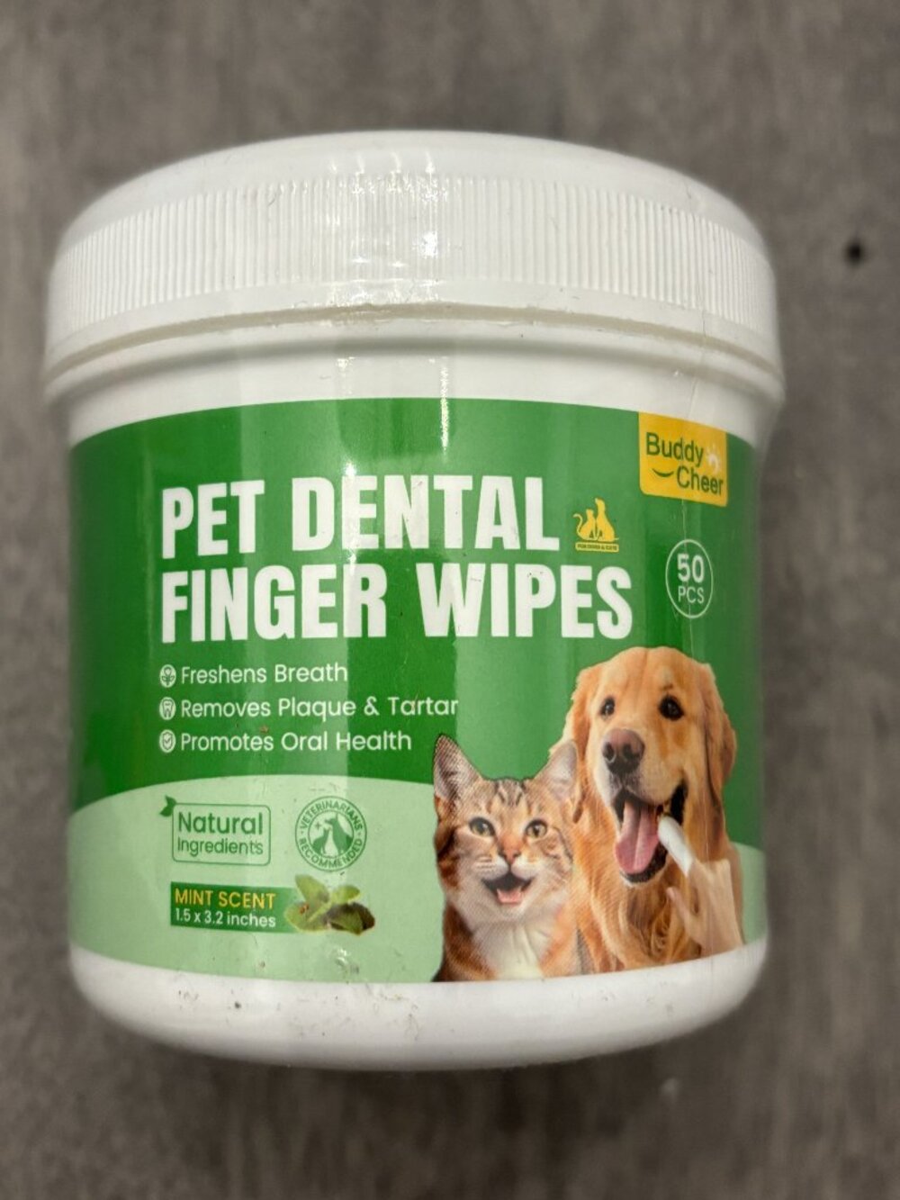 Pet Dental Finger Wipes. 50 ct. NEW expires 1/11/27